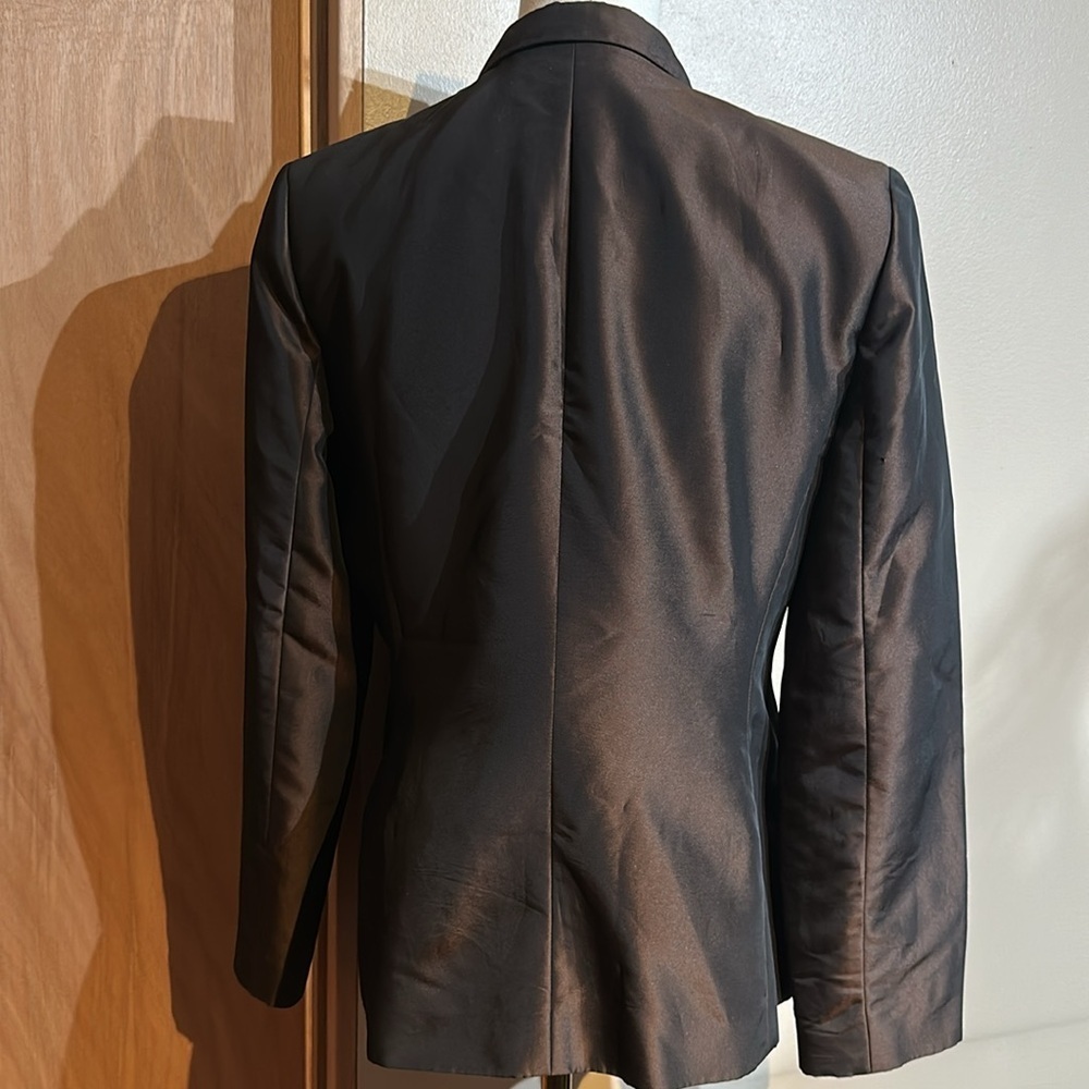 Ann Taylor brown shimmery blazer - Picture 3 of 4